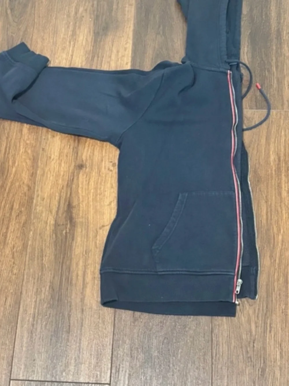 Tommy Hilfiger Navy Pullover Hoodie with Red & White Trim